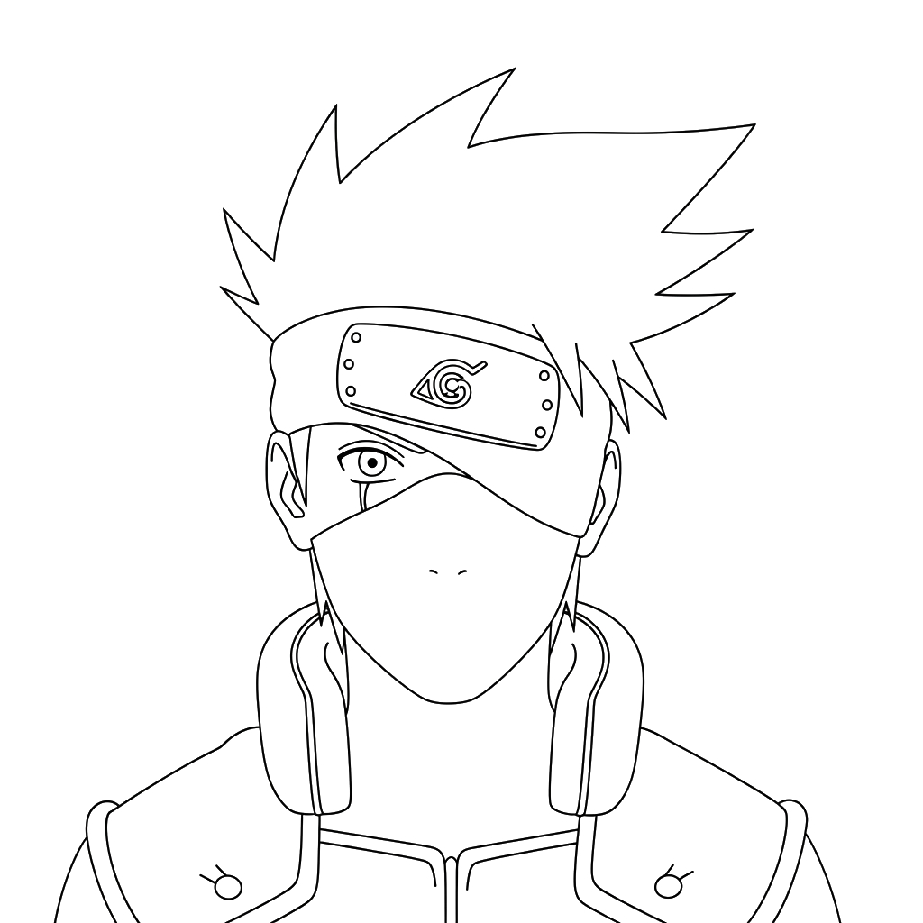 Kakashi 14 páginas para colorear para adultos Kakashi 1