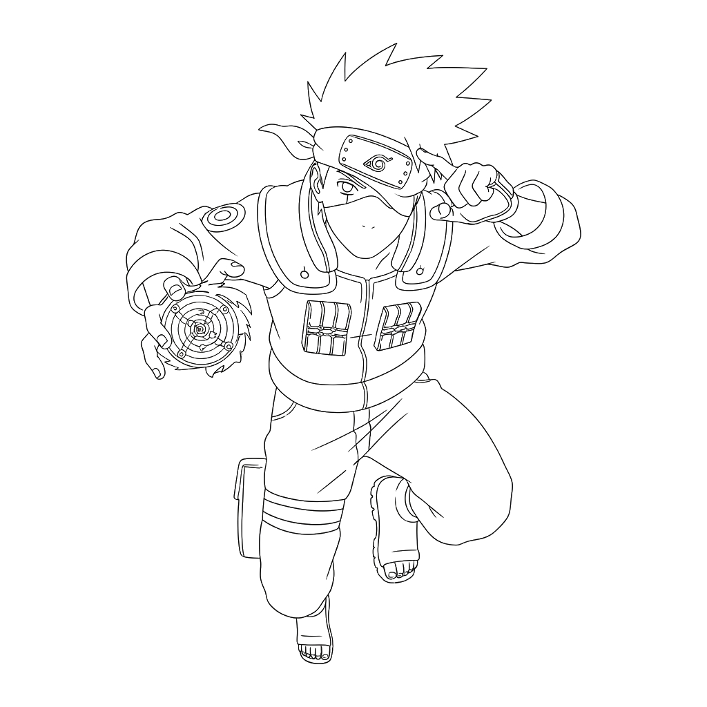 Kakashi 5 páginas para colorear para Kakashi