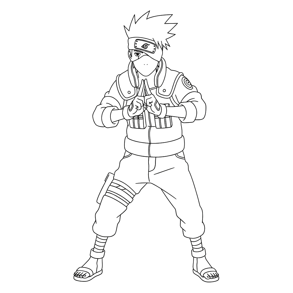 Kakashi 6 niños Kakashi páginas para colorear