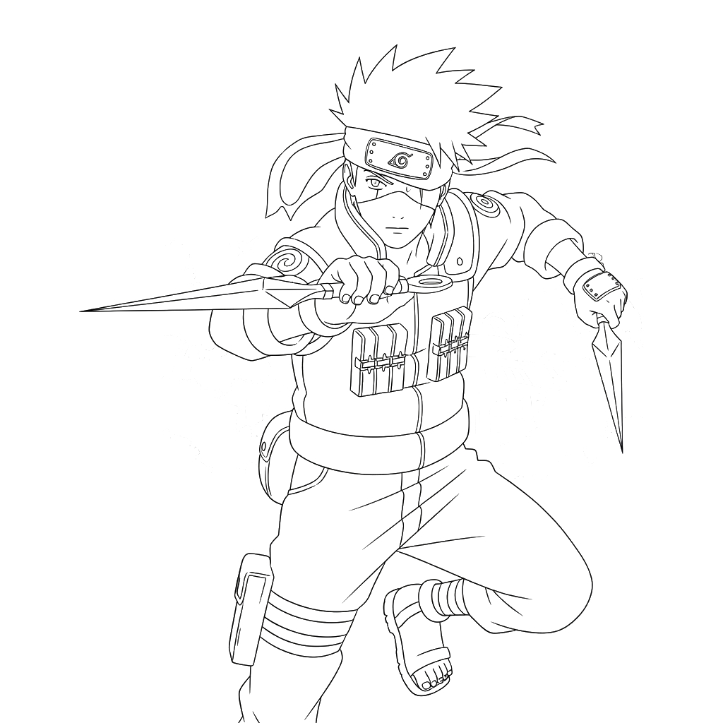 Kakashi 7 Kakashi páginas para colorear para imprimir gratis