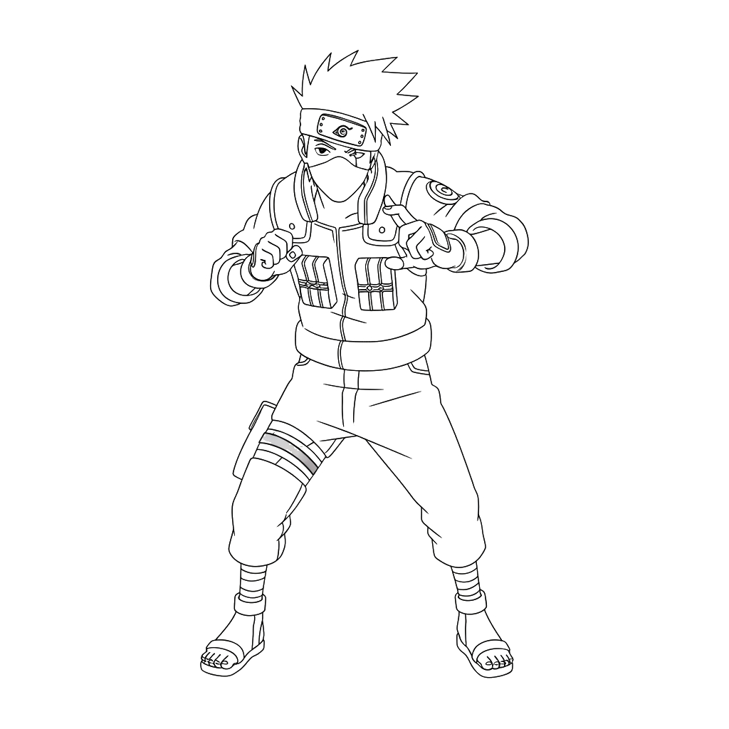 Kakashi 8 páginas para colorear gratis Kakashi para adultos