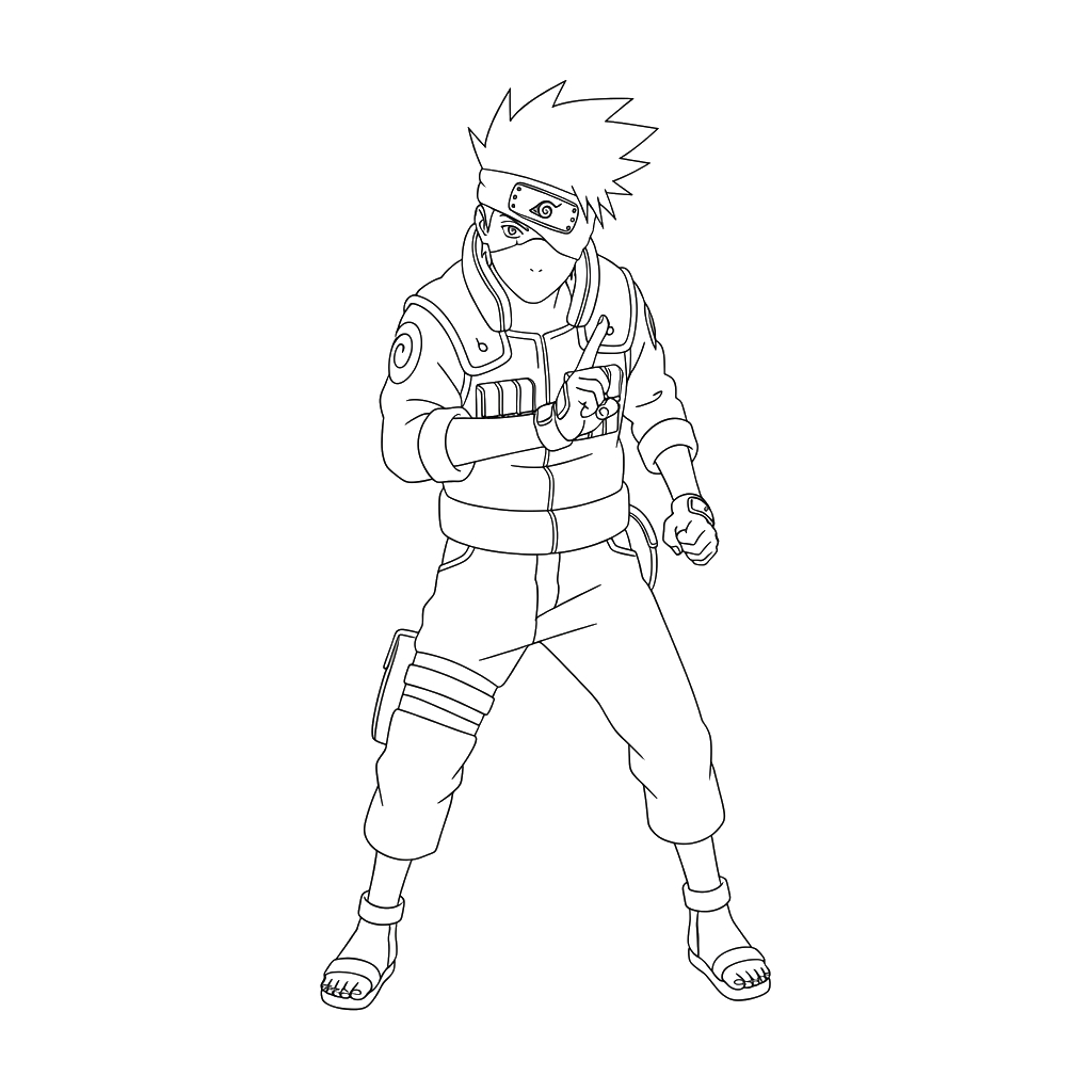 Kakashi 10 páginas para colorear gratis Kakashi pdf
