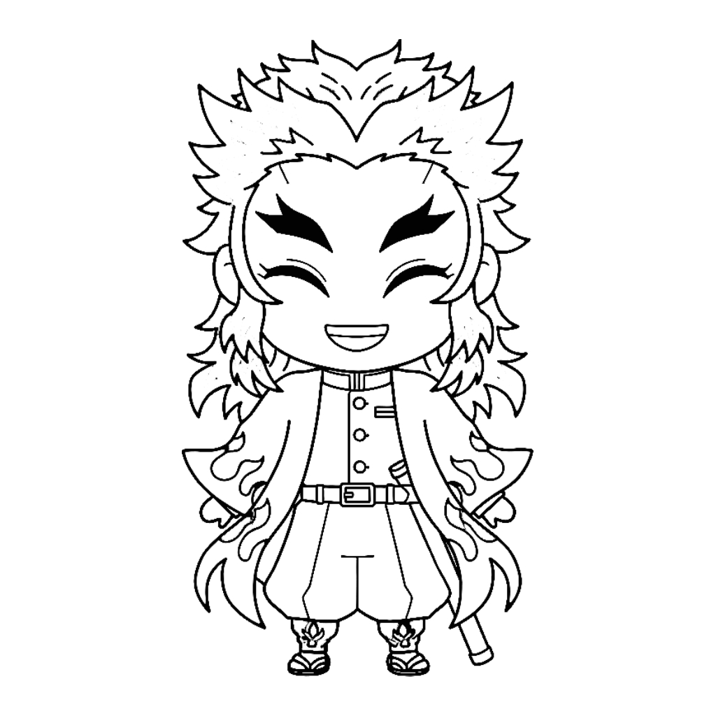 Kyojuro Rengoku 15 páginas para colorear imprimibles gratis Kyojuro Rengoku