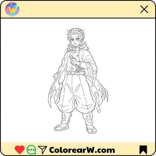 Kyojuro Rengoku para colorear thumbnail