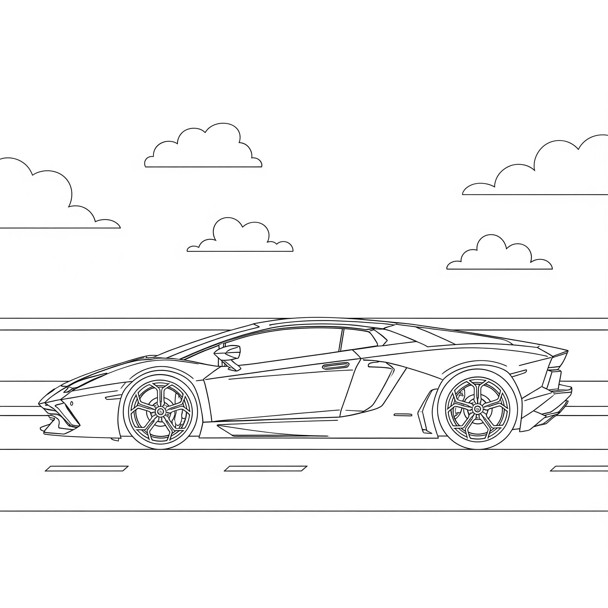 Lamborghini 12 páginas para colorear Lamborghini imprimibles