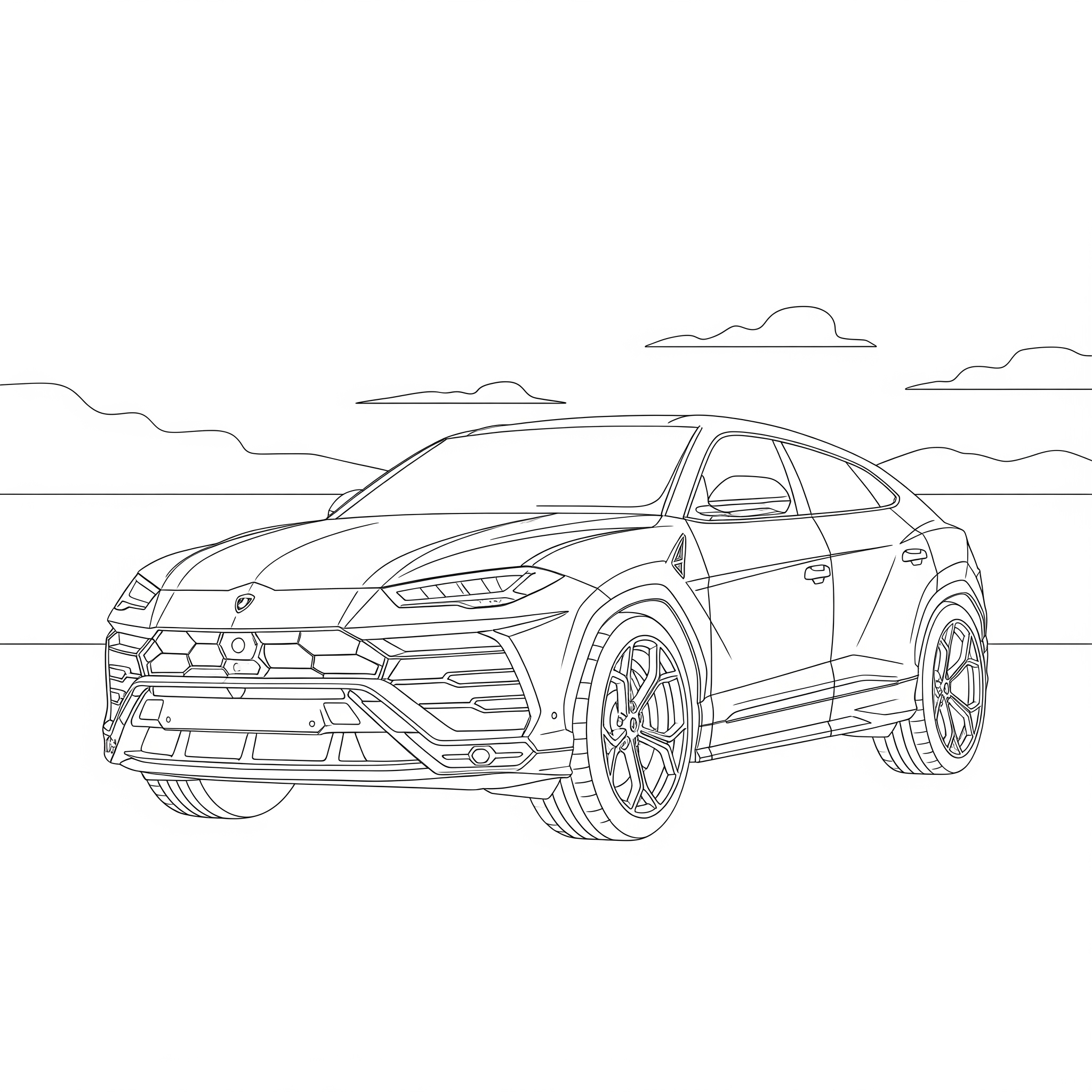 Lamborghini 17 niños Lamborghini páginas para colorear