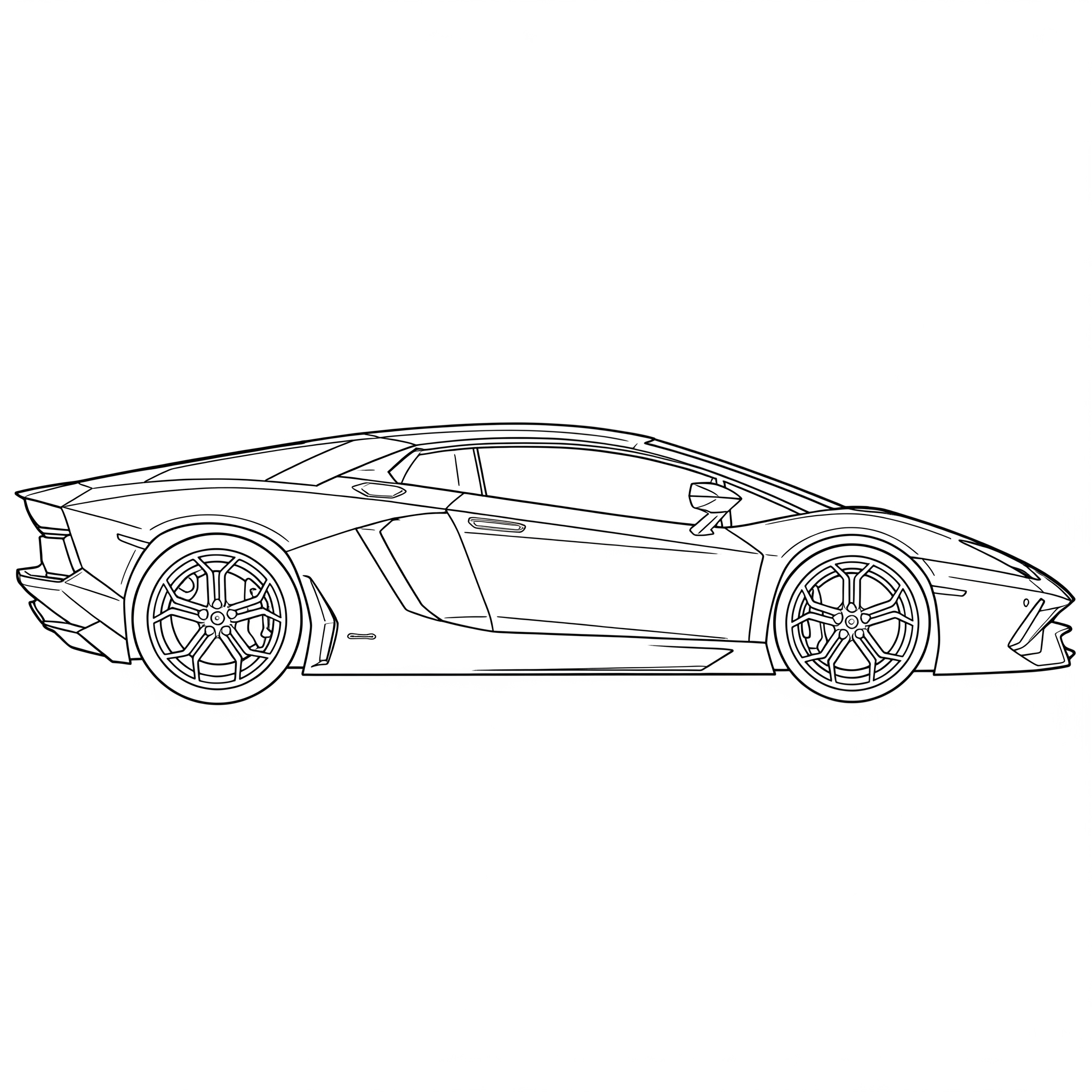 Lamborghini 4 páginas para colorear de árboles Lamborghini gratis