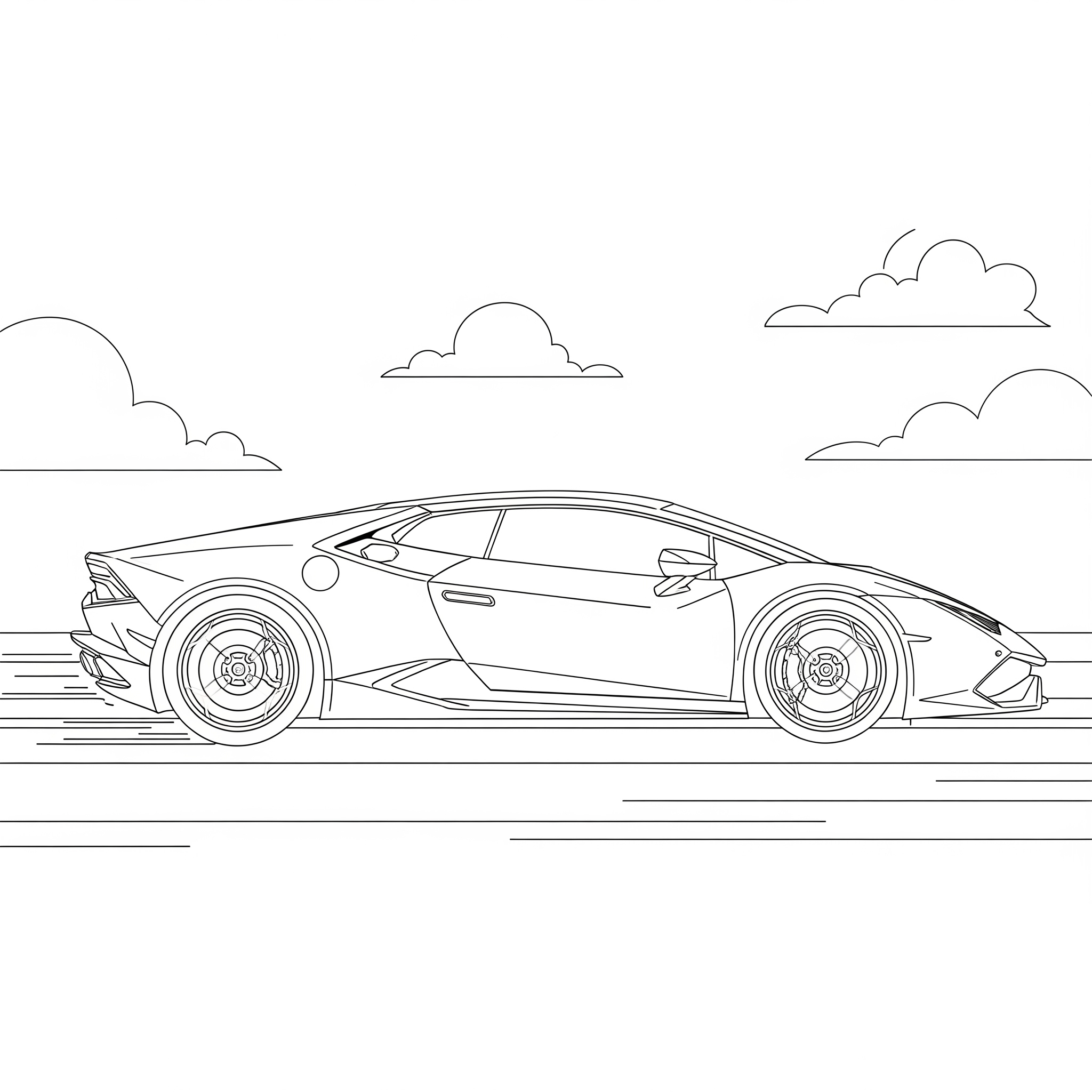 Lamborghini 7 páginas para colorear lindas y fáciles de Lamborghini