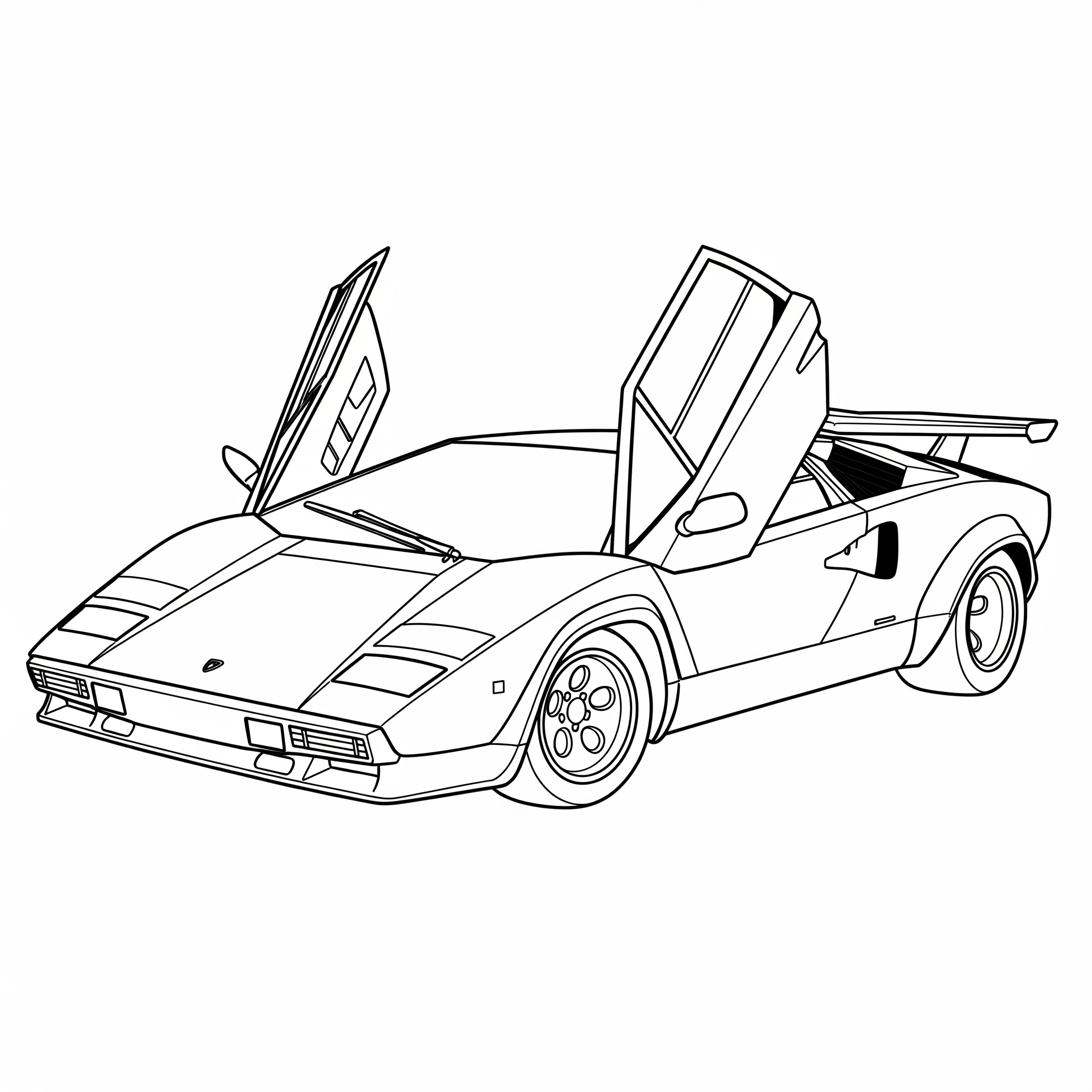 Lamborghini 11 Lamborghini páginas para colorear para adultos fáciles