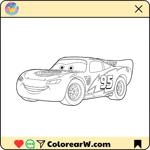 Rayo McQueen para colorear thumbnail