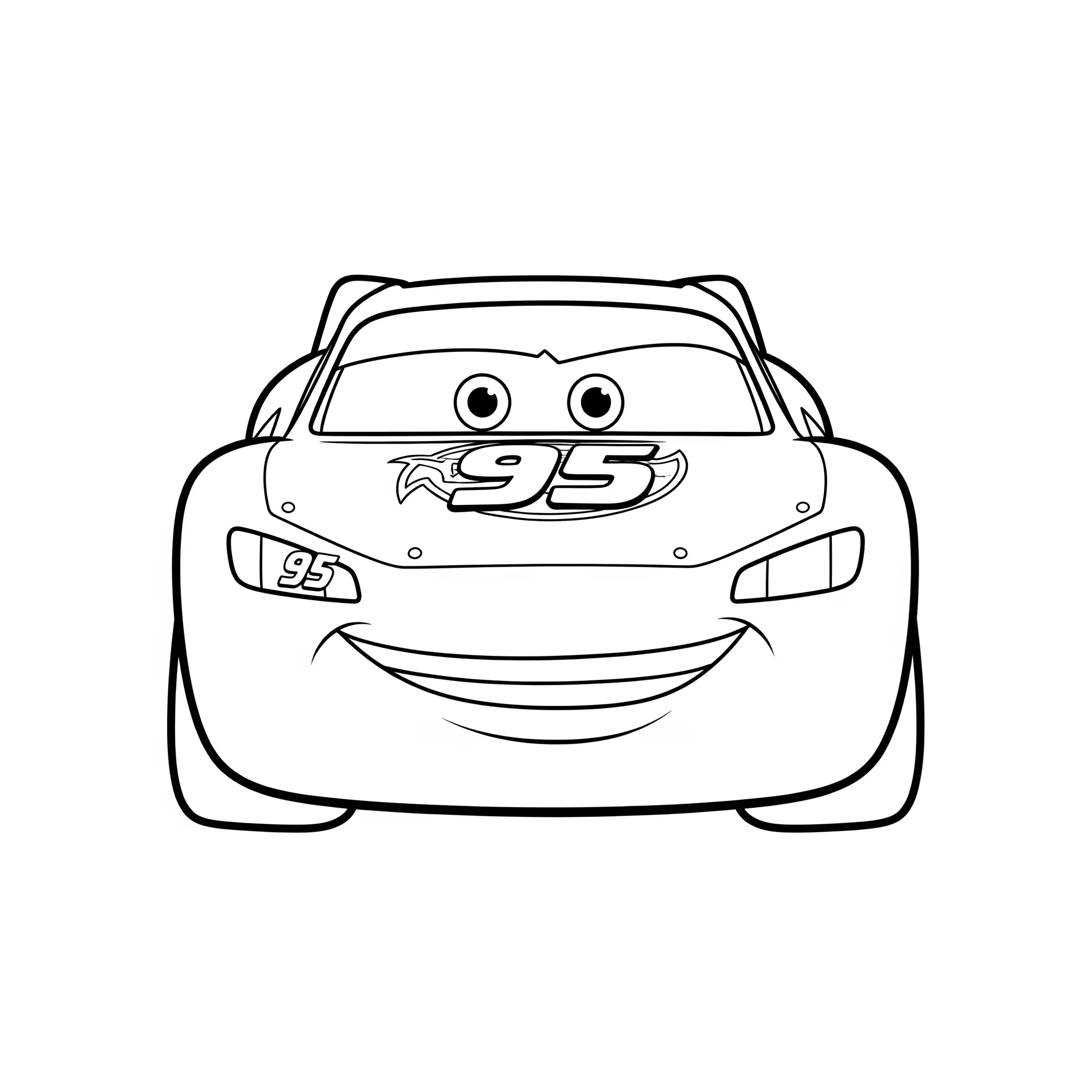 Rayo McQueen 4 páginas para colorear de preescolar Rayo Mcqueen