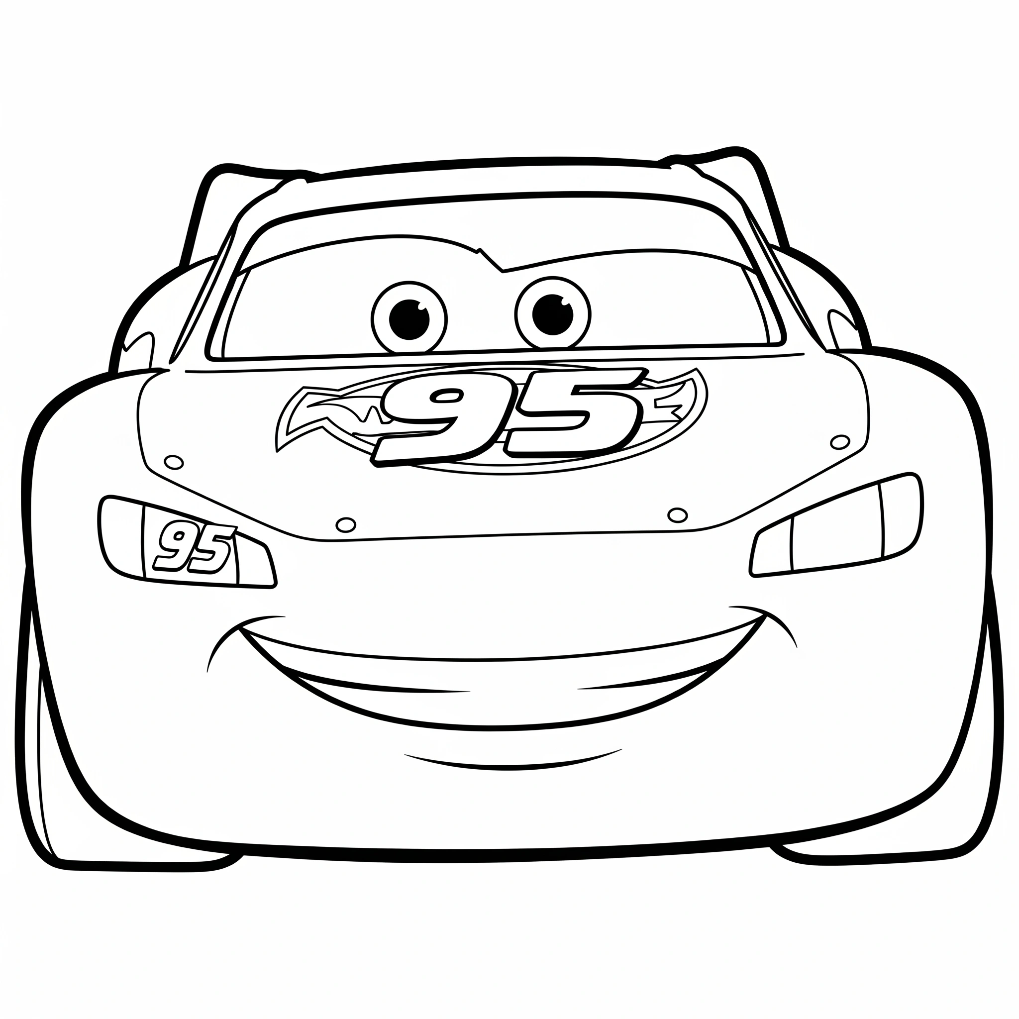 Rayo McQueen 5 Rayo Mcqueen páginas para colorear para adultos fáciles