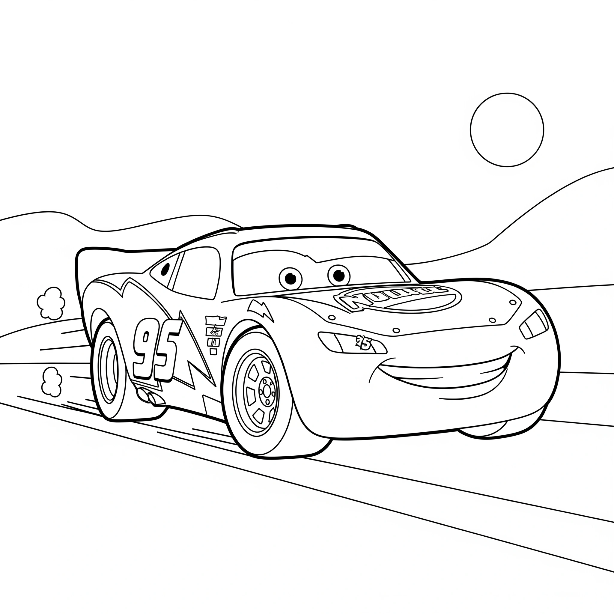 Rayo McQueen 7 páginas para colorear Rayo Mcqueen imprimibles gratis