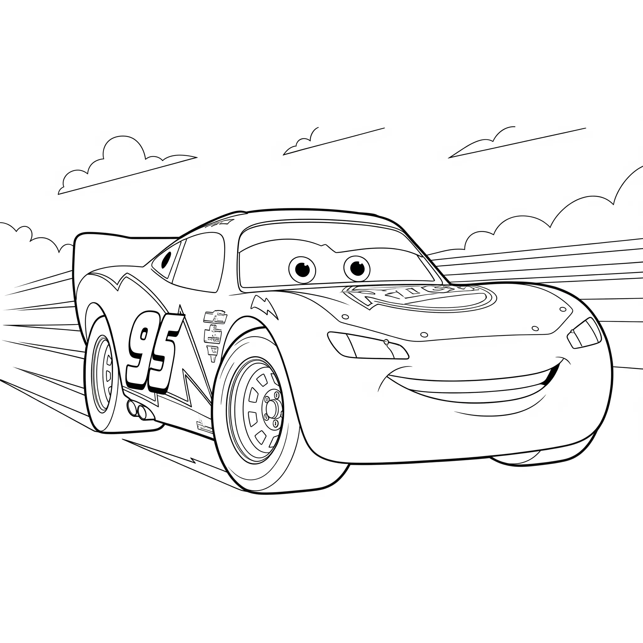 Rayo McQueen 9 Rayo Mcqueen páginas para colorear de adornos