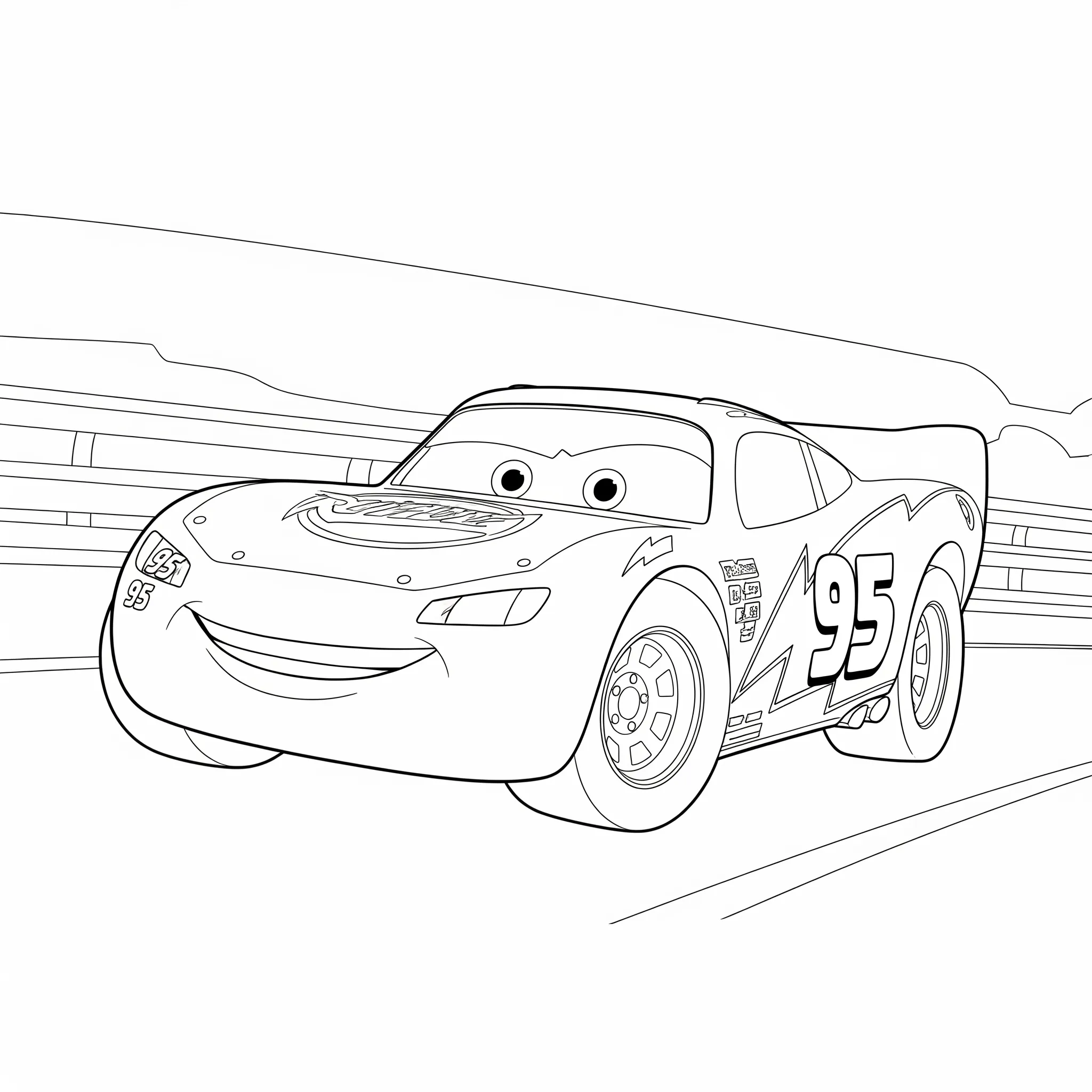 Rayo McQueen 10 Rayo Mcqueen para colorear