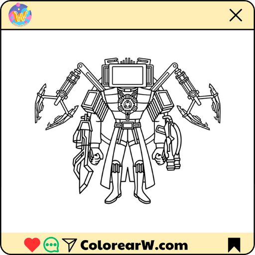 Skibidi Toilet Fanmade para colorear thumbnail