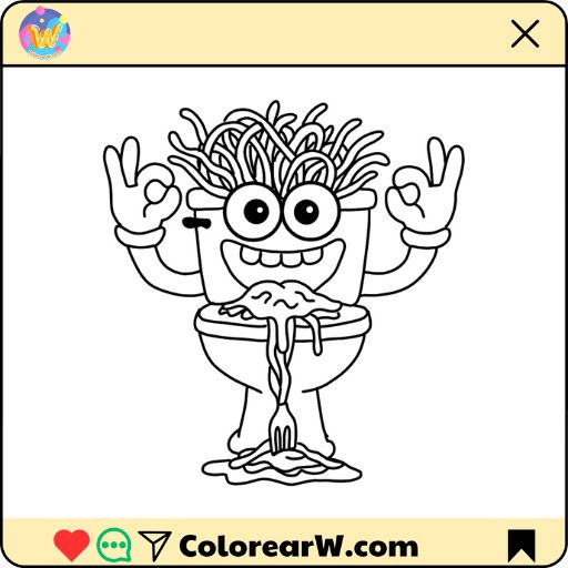 Spaghetti Tualetti para colorear thumbnail