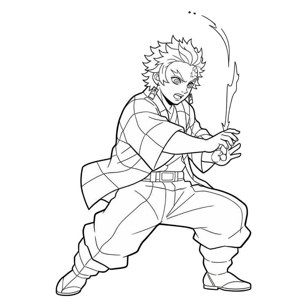 Tanjiro 3 Tanjiro páginas para colorear imprimibles