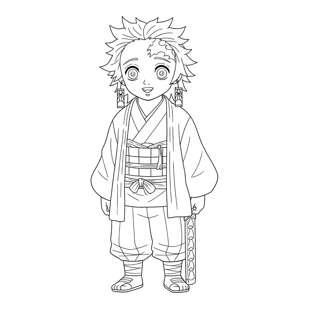 Tanjiro 5 Tanjiro dibujos para colorear