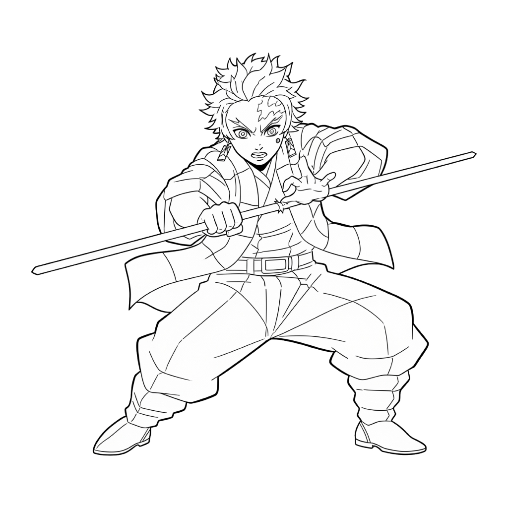 Tanjiro 10 dibujos para colorear grinch Tanjiro