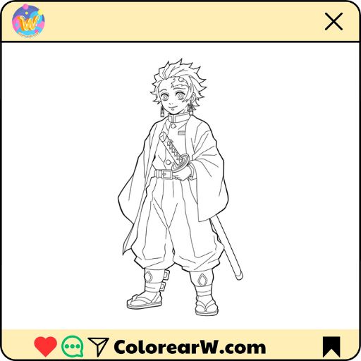 Tanjiro para colorear thumbnail