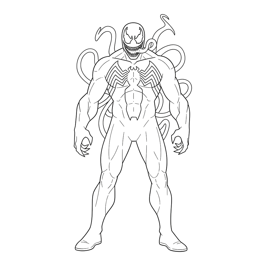 Venom 15 Venom páginas para colorear para adultos fáciles