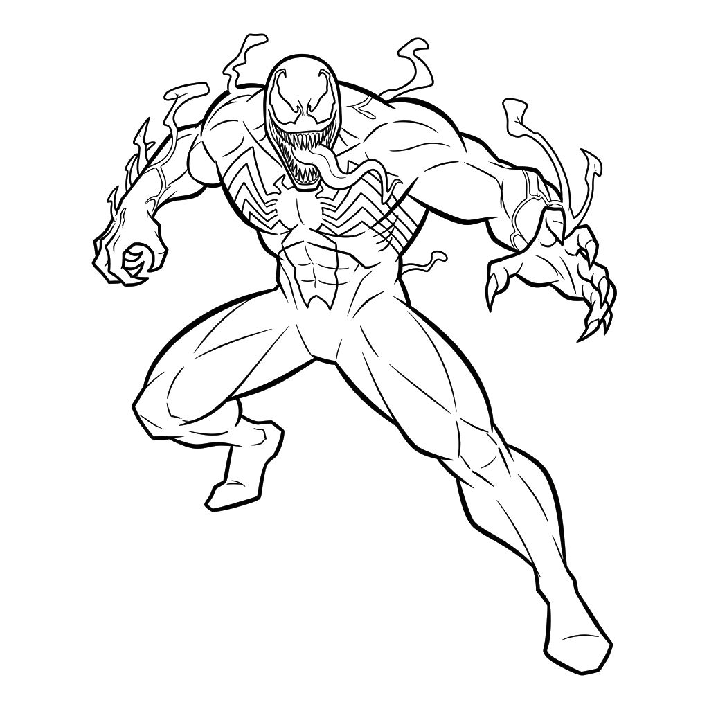 Venom 17 páginas para colorear para niños Venom