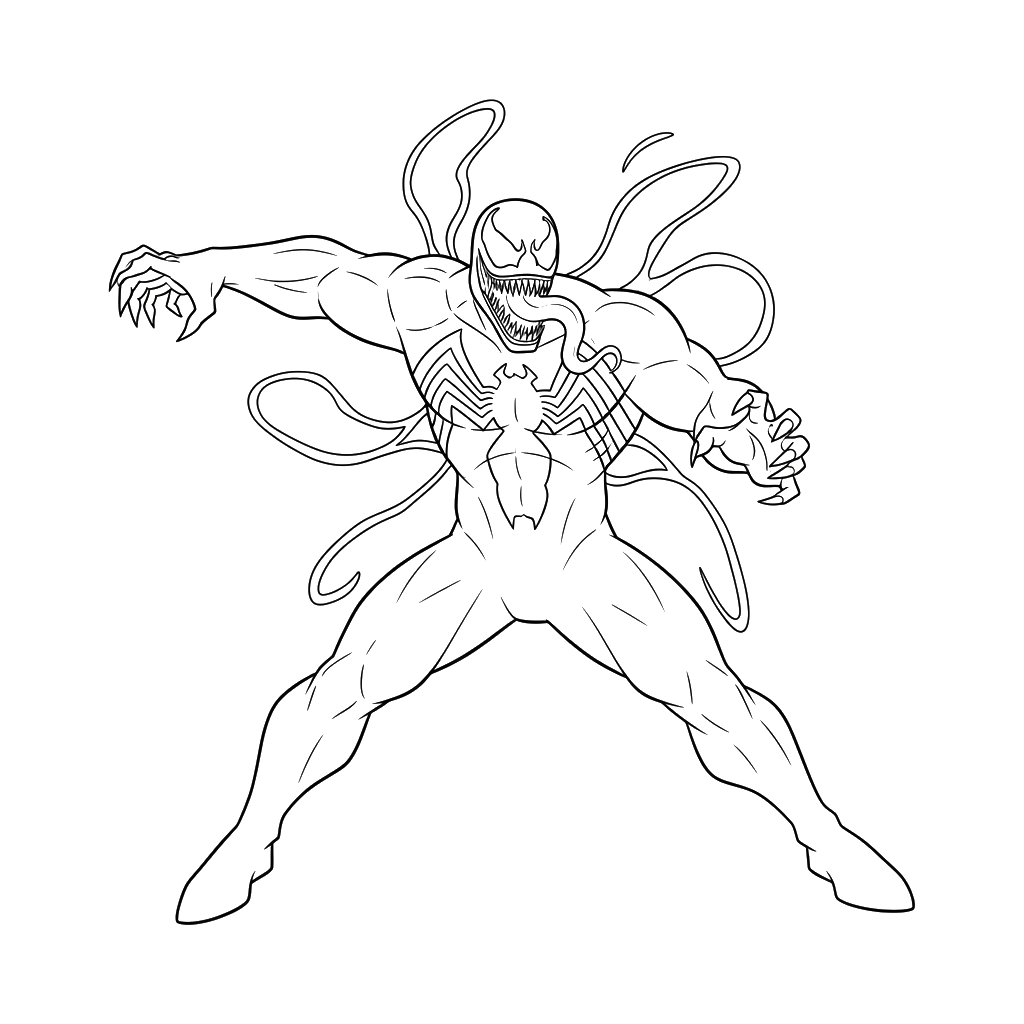 Venom 20 divertidas páginas para colorear Venom