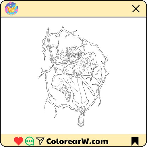 Zenitsu Agatsuma para colorear thumbnail