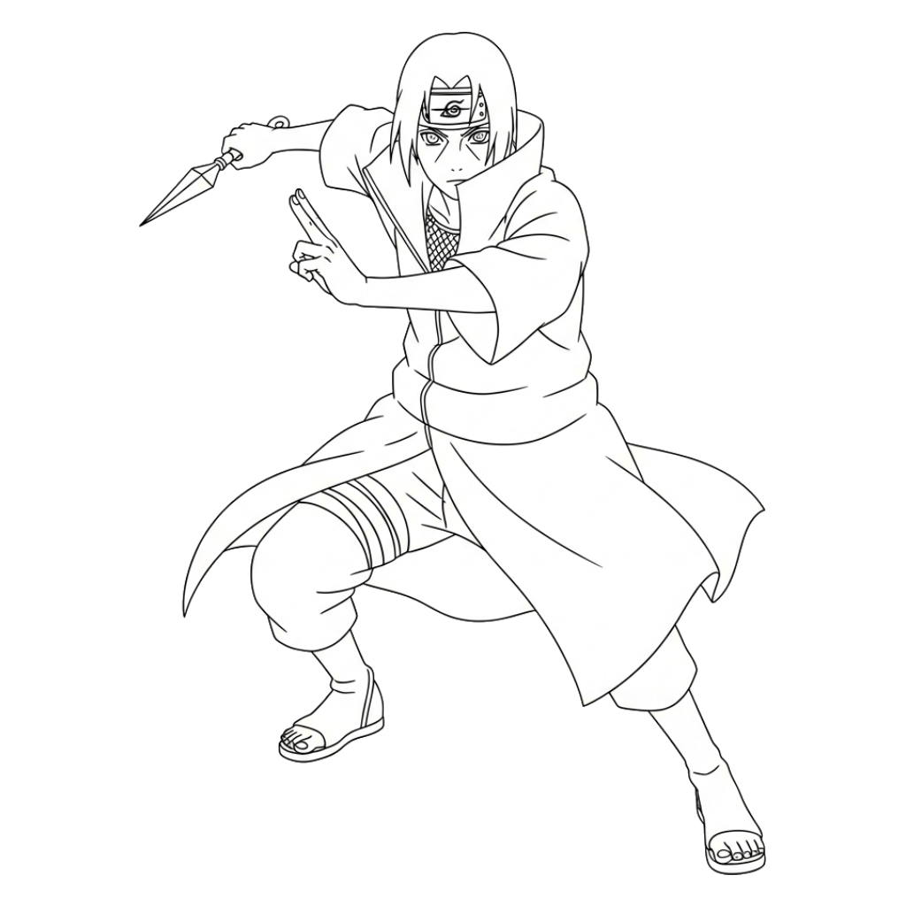 Itachi Uchiha 13 felices páginas para colorear Itachi Uchiha