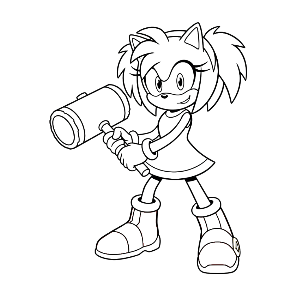 Amy Rose 3 Amy Rose para colorear
