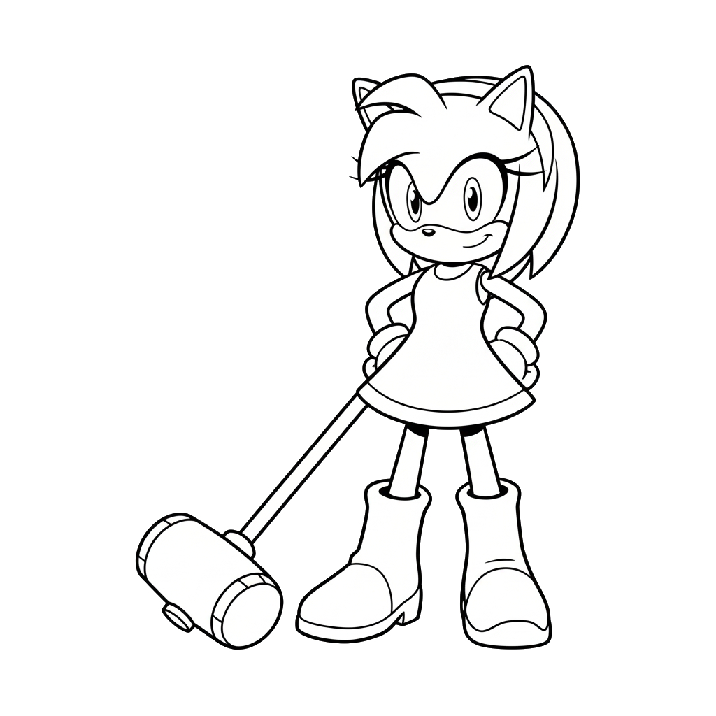 Amy Rose 13 Amy Rose páginas para colorear imprimibles