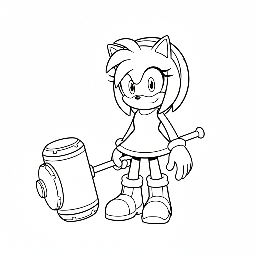 Amy Rose 2 niños Amy Rose páginas para colorear
