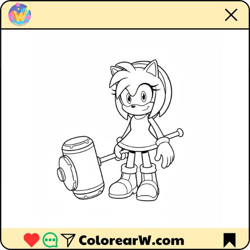 Amy Rose 1 Amy Rose para colorear thumbnail