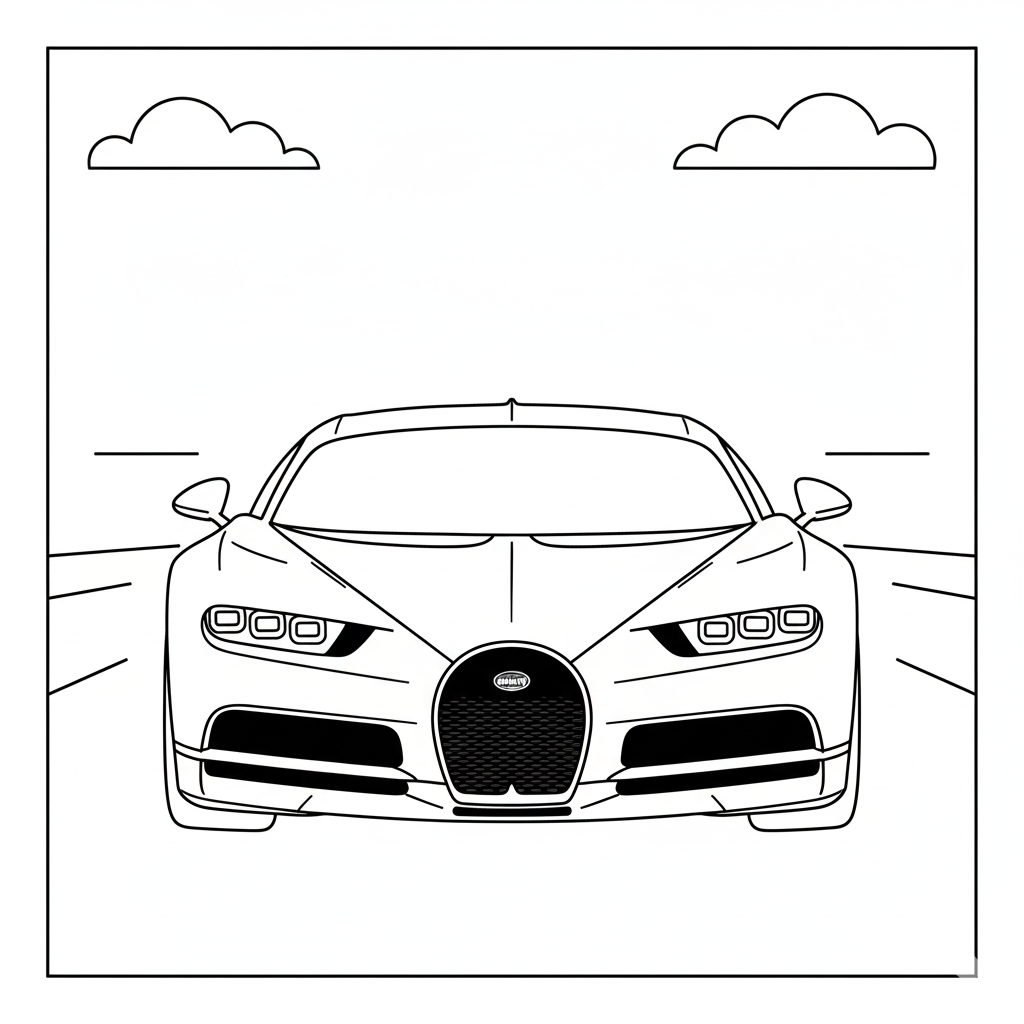 Bugatti 3 niños Bugatti páginas para colorear