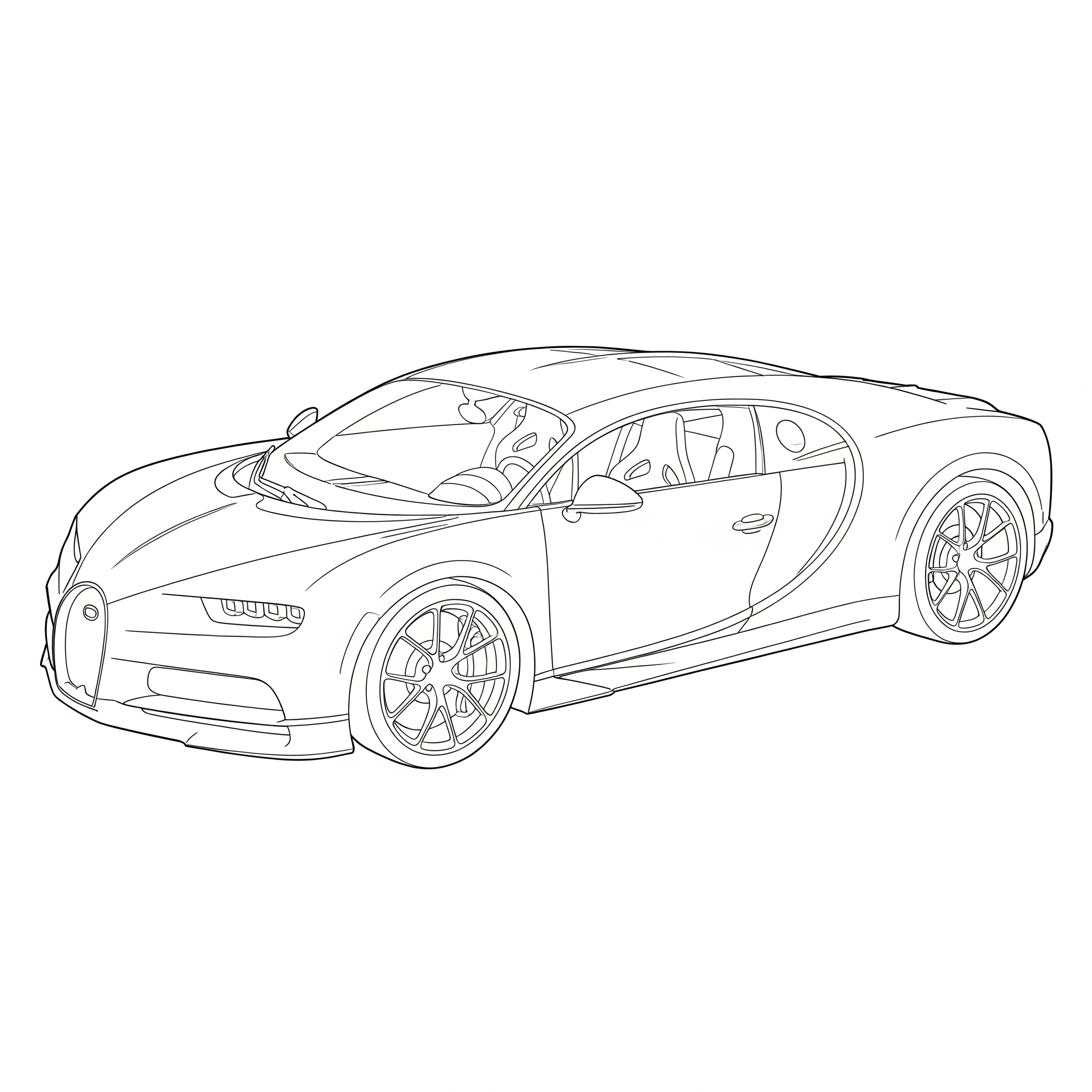 Bugatti 4 Bugatti páginas para colorear para imprimir gratis