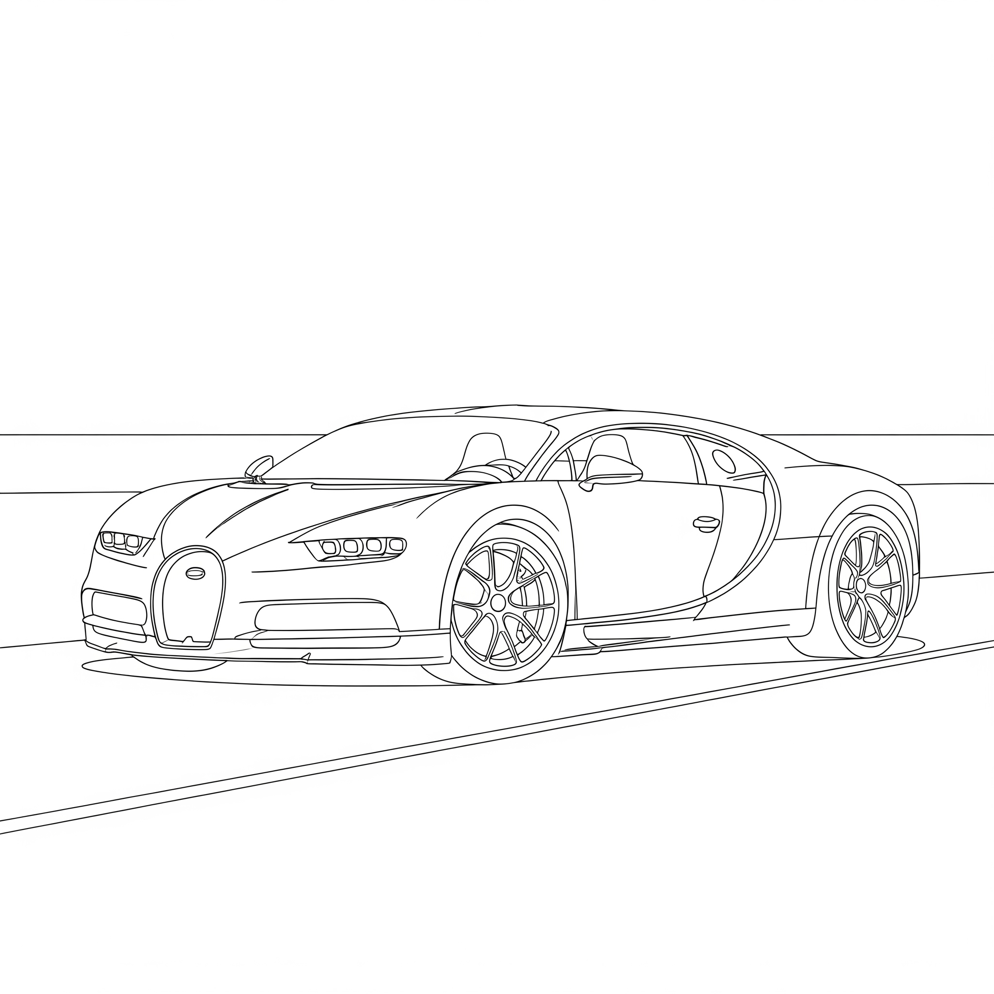 Bugatti 5 páginas para colorear Bugatti imprimibles