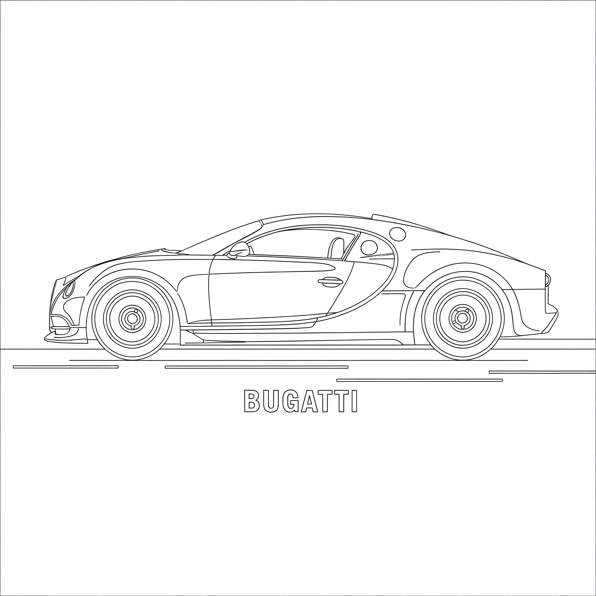 Bugatti 7 páginas para colorear imprimibles gratis Bugatti