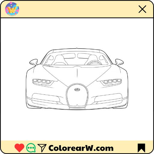 Bugatti para colorear thumbnail