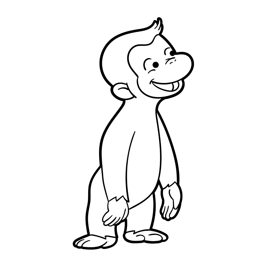 Curious George 3 páginas para colorear Curious George