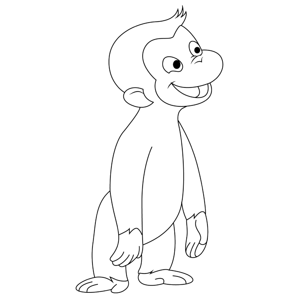 Curious George 15 páginas para colorear Curious George imprimibles 1