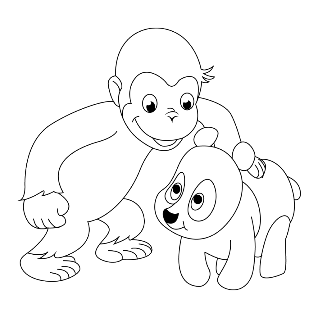 Curious George 16 Curious George páginas para colorear gratis