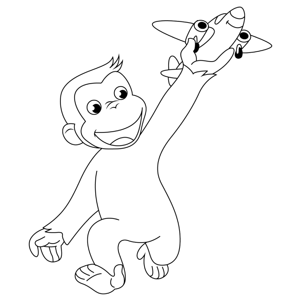 Curious George 18 Curious George adornos para colorear