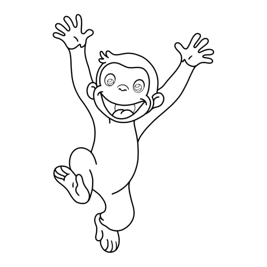 Curious George 19 Curious George páginas para colorear para adultos