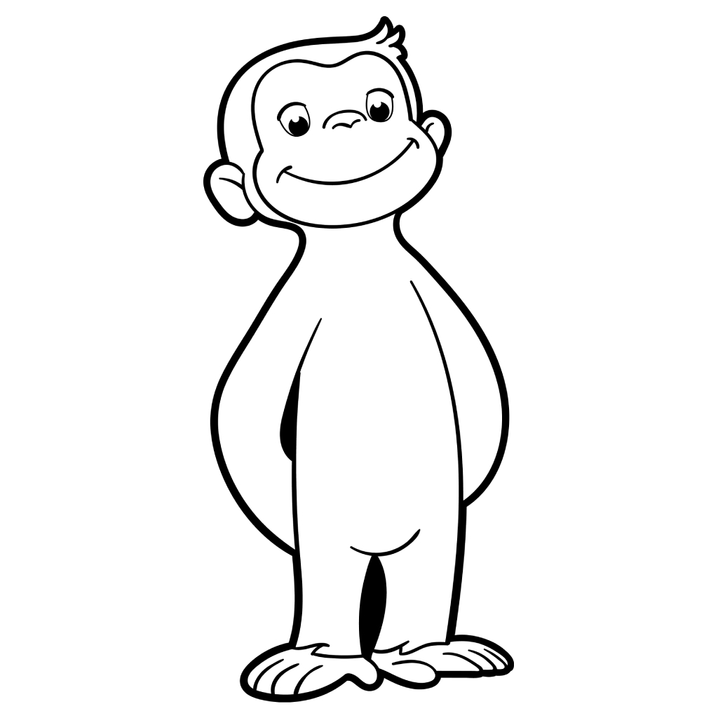 Curious George 5 páginas para colorear gratis Curious George pdf