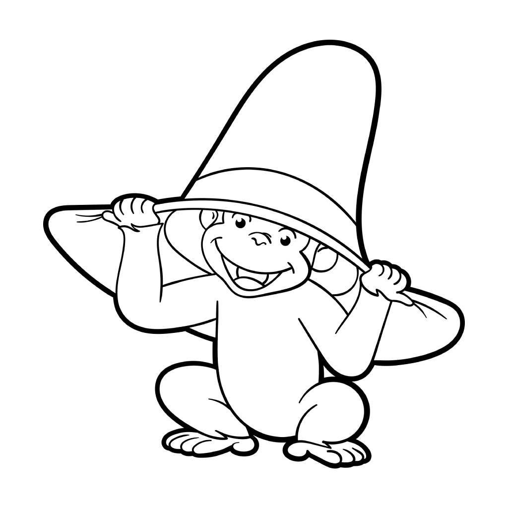 Curious George 9 páginas para colorear imprimibles Curious George