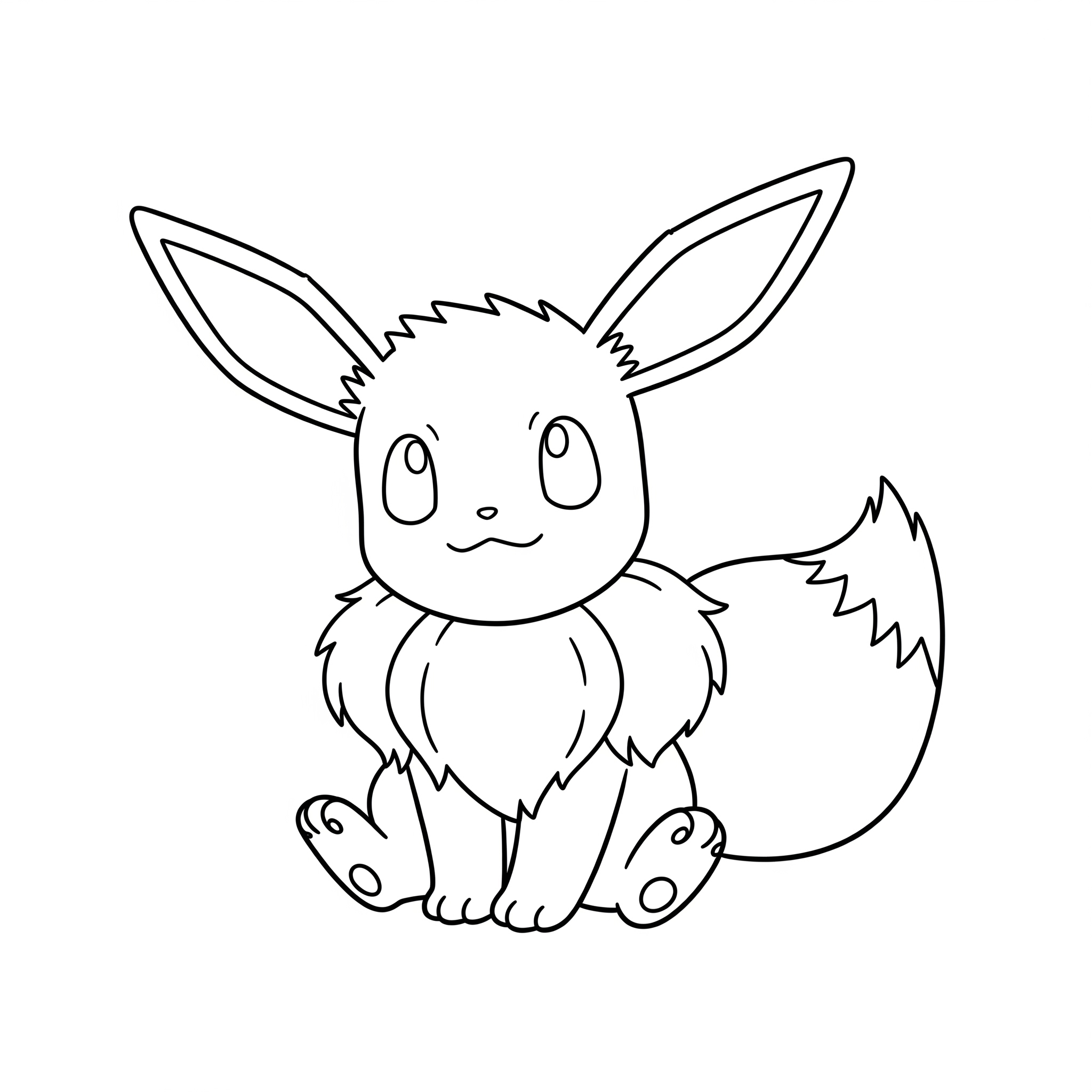 Eevee 11 lindas páginas para colorear Eevee 1