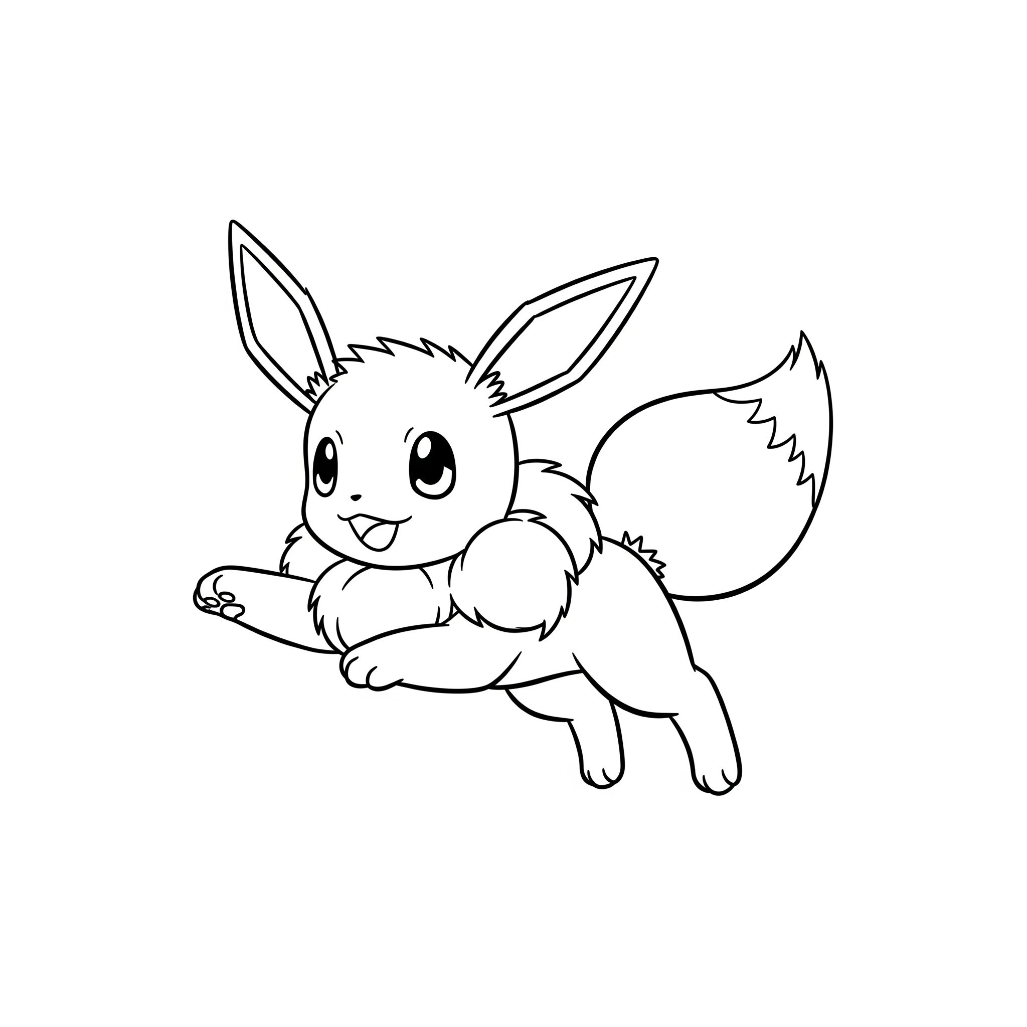 Eevee 12 páginas para colorear imprimibles Eevee para adultos