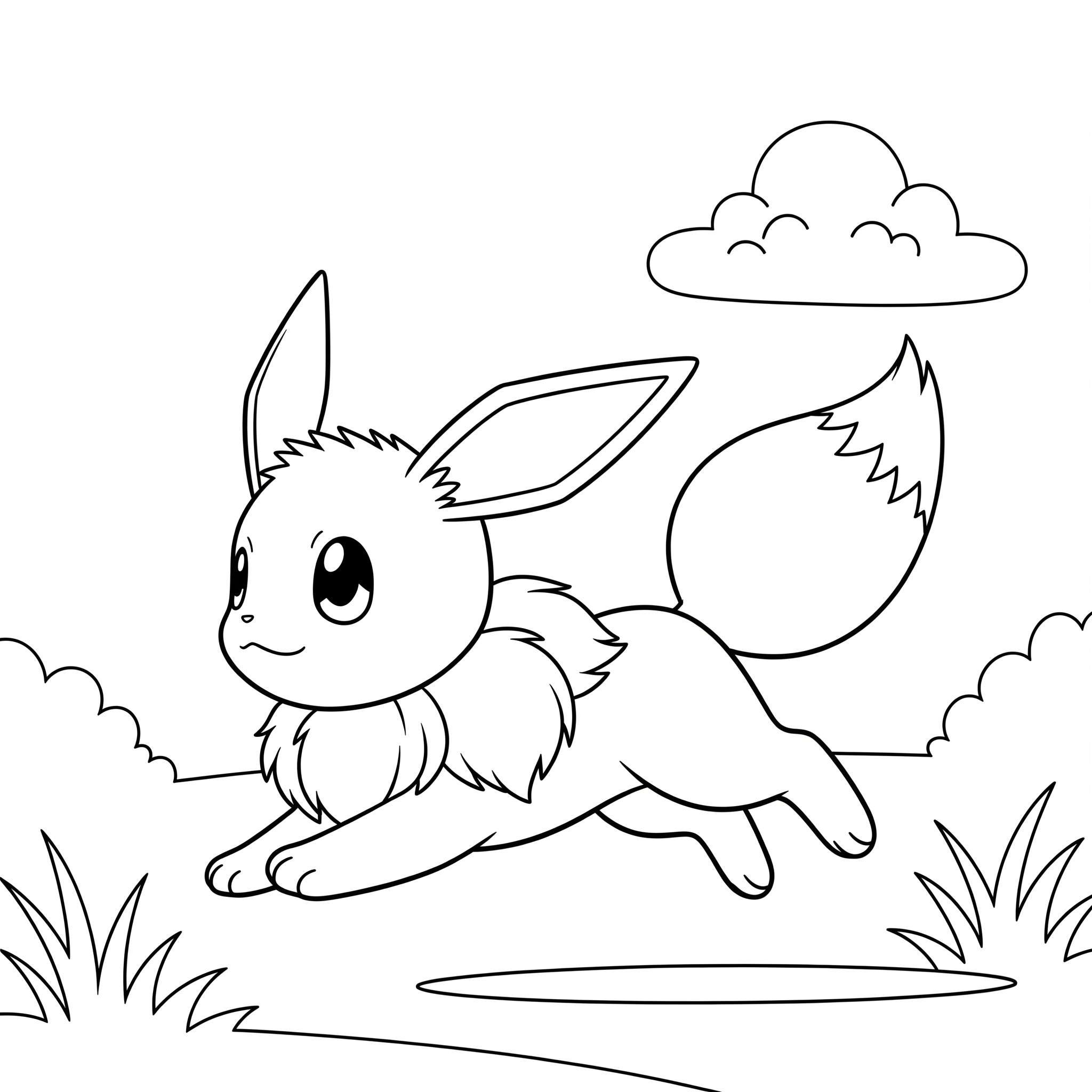 Eevee 15 páginas para colorear detalladas de Eevee