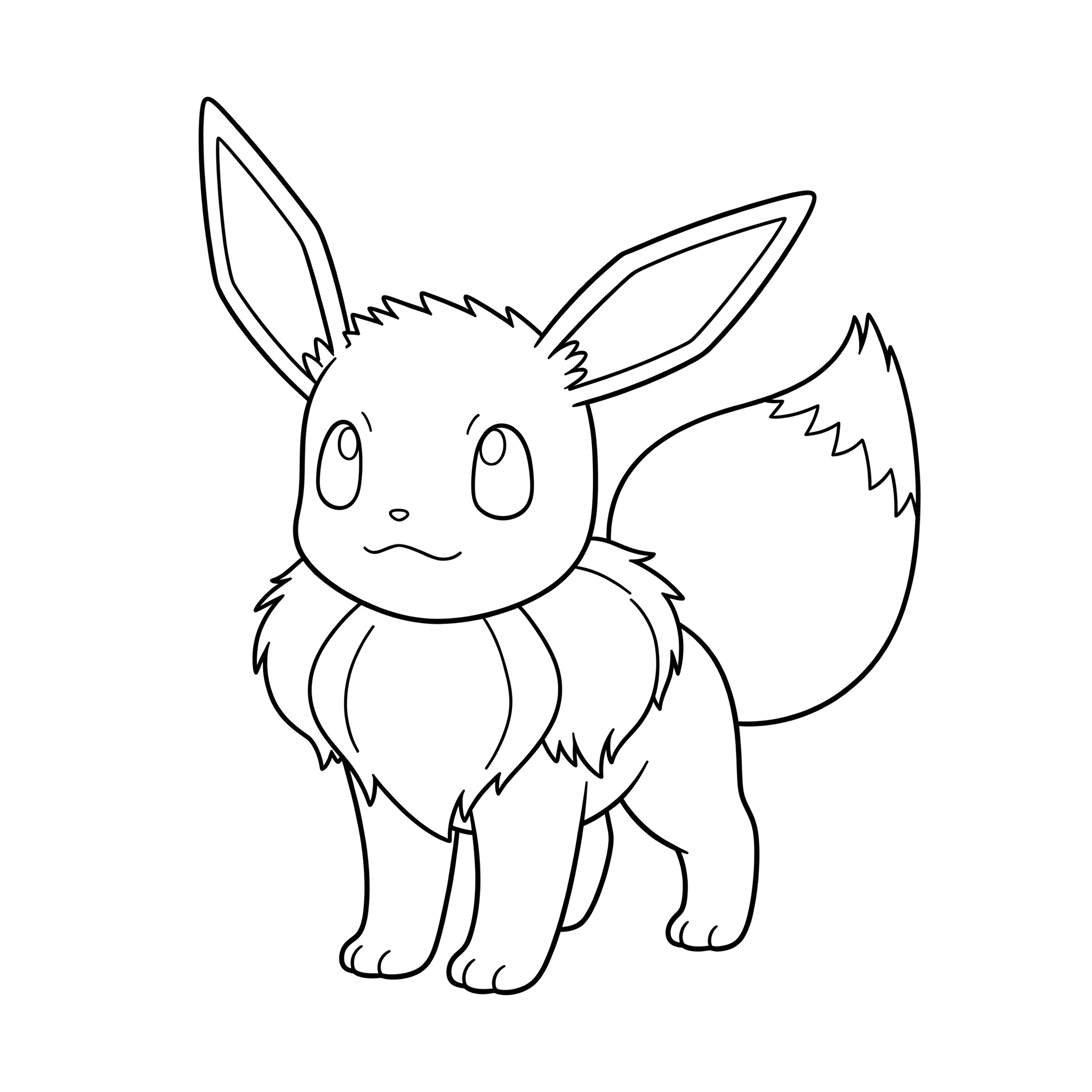 Eevee 5 lindas páginas para colorear Eevee